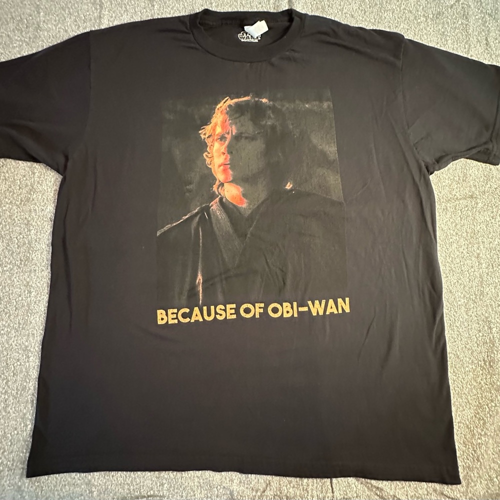 Star Wars Anakin Skywalker “ Because Of Obi-Wan “ TShirt Size XL